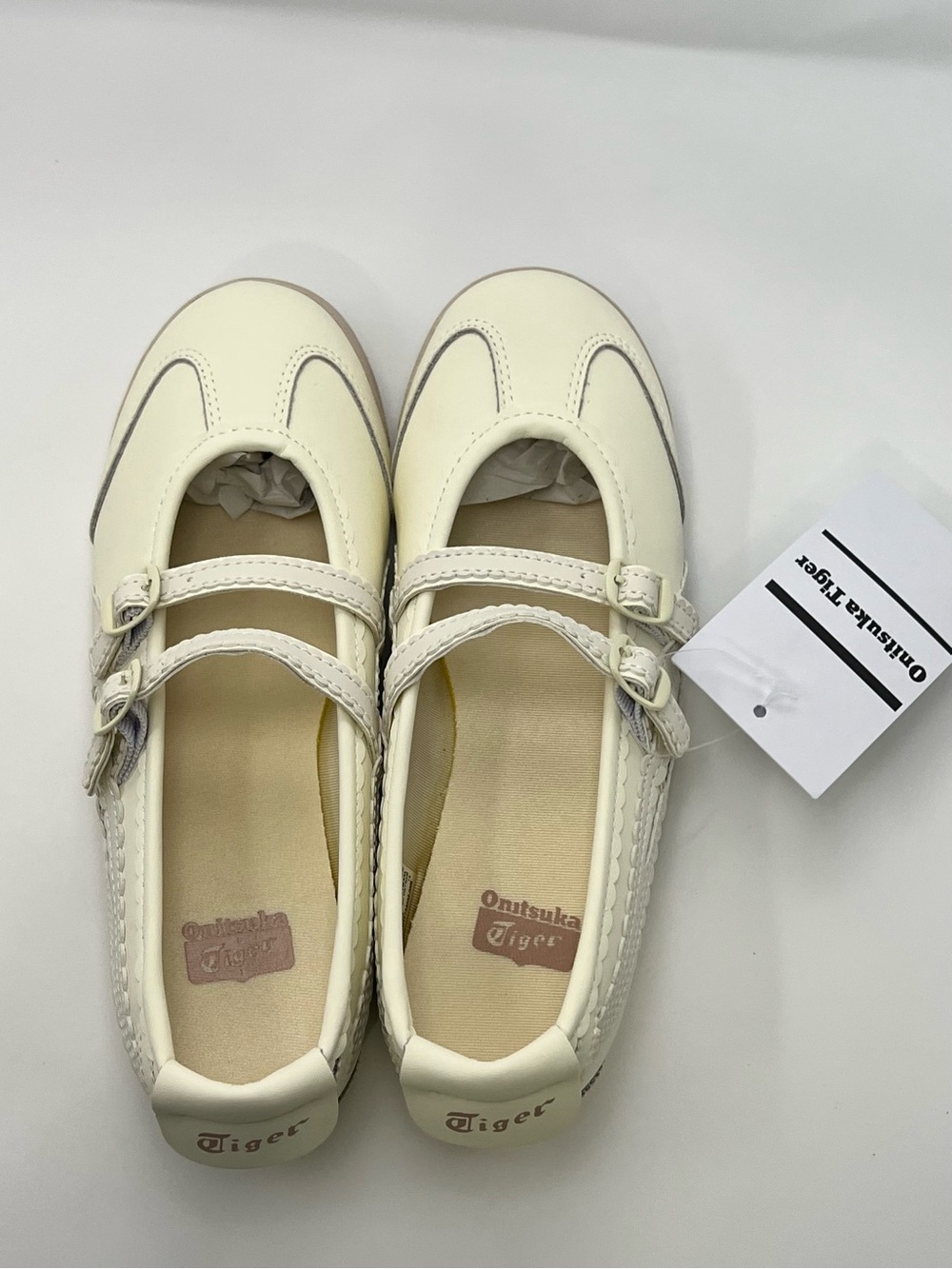 Onitsuka Tiger Mexico 66 TGRS Ivory Cream Womens 5.5 New with Box 1182A660-752 - Picture 4 of 9